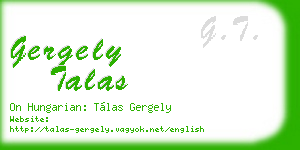 gergely talas business card
